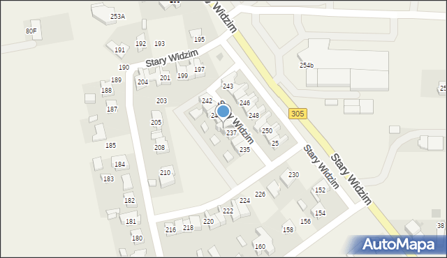 Stary Widzim, Stary Widzim, 238, mapa Stary Widzim