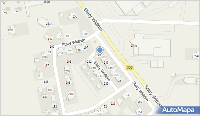 Stary Widzim, Stary Widzim, 244A, mapa Stary Widzim