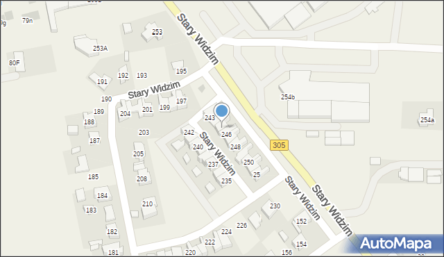 Stary Widzim, Stary Widzim, 245, mapa Stary Widzim