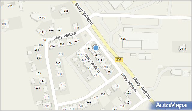 Stary Widzim, Stary Widzim, 246, mapa Stary Widzim
