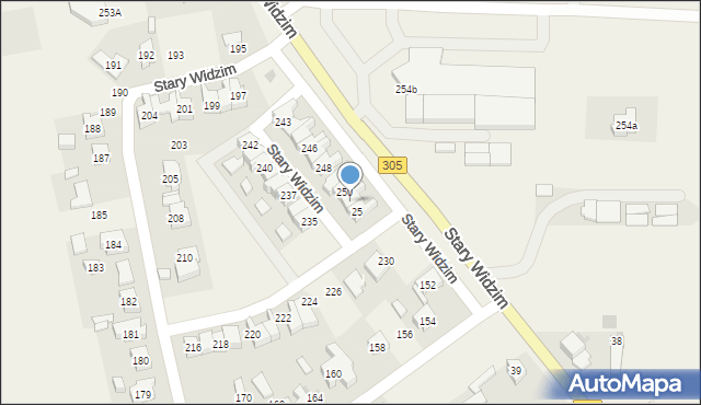 Stary Widzim, Stary Widzim, 251, mapa Stary Widzim