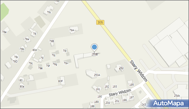 Stary Widzim, Stary Widzim, 253B, mapa Stary Widzim