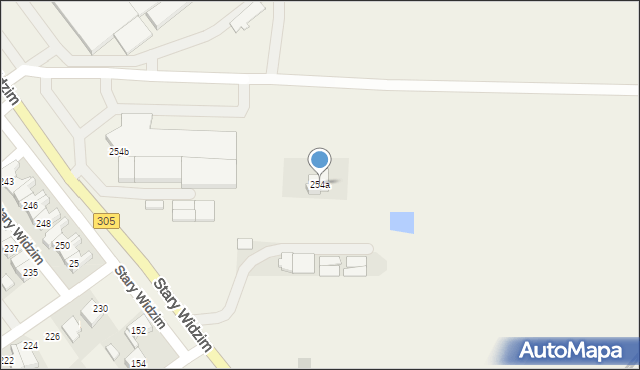 Stary Widzim, Stary Widzim, 254a, mapa Stary Widzim
