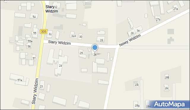 Stary Widzim, Stary Widzim, 26, mapa Stary Widzim