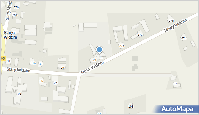 Stary Widzim, Stary Widzim, 28a, mapa Stary Widzim