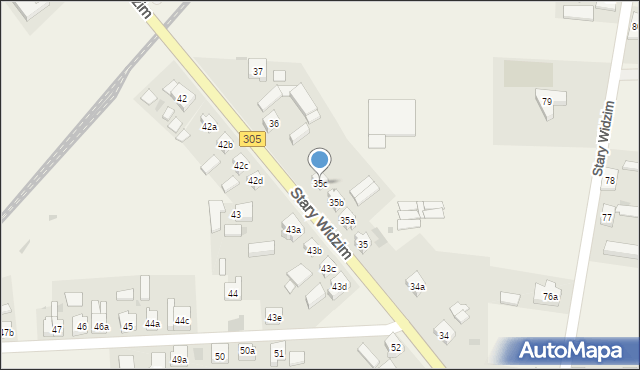 Stary Widzim, Stary Widzim, 35c, mapa Stary Widzim