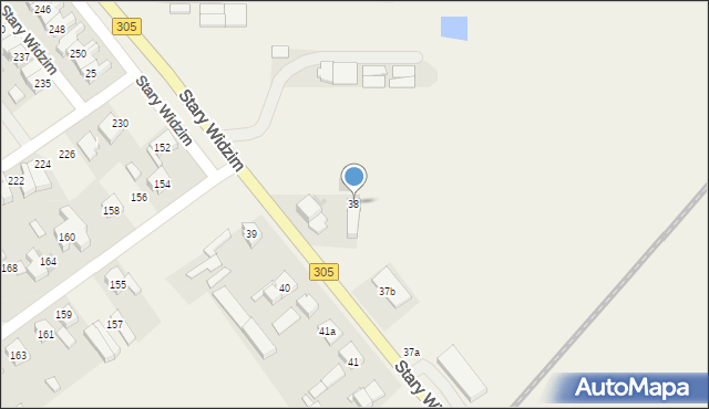 Stary Widzim, Stary Widzim, 38, mapa Stary Widzim