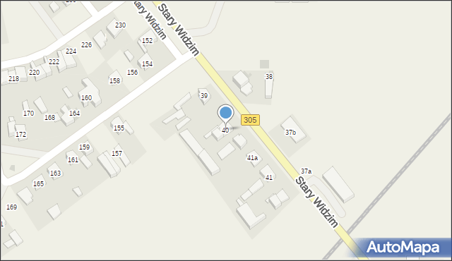 Stary Widzim, Stary Widzim, 40, mapa Stary Widzim