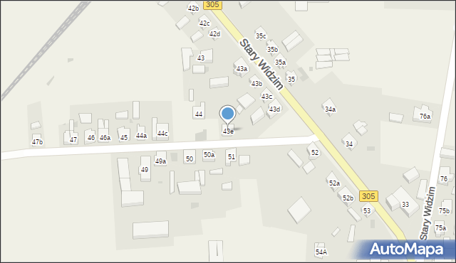 Stary Widzim, Stary Widzim, 43e, mapa Stary Widzim