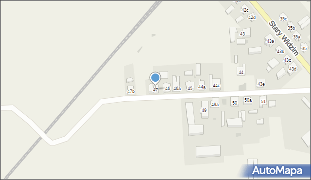 Stary Widzim, Stary Widzim, 47, mapa Stary Widzim