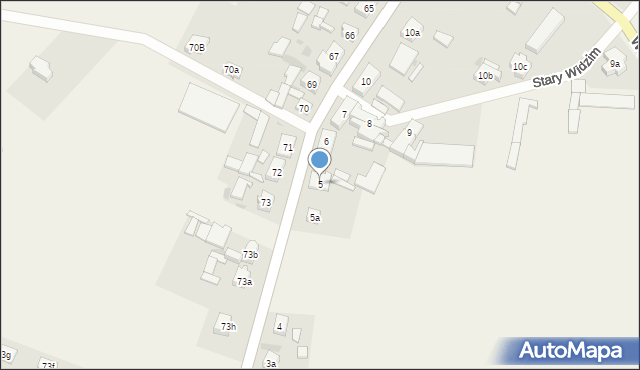 Stary Widzim, Stary Widzim, 5, mapa Stary Widzim