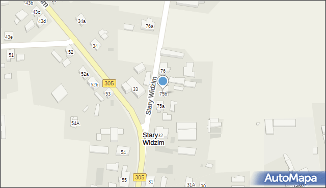 Stary Widzim, Stary Widzim, 75b, mapa Stary Widzim