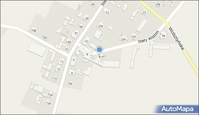 Stary Widzim, Stary Widzim, 9, mapa Stary Widzim