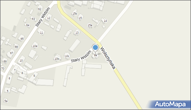 Stary Widzim, Stary Widzim, 9a, mapa Stary Widzim