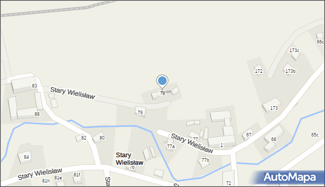 Stary Wielisław, Stary Wielisław, 78, mapa Stary Wielisław