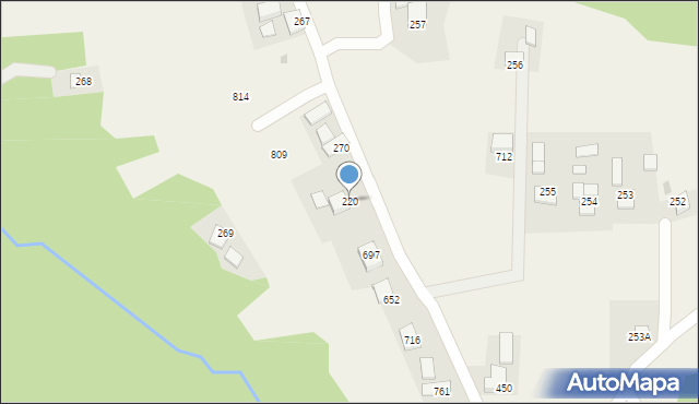 Stary Wiśnicz, Stary Wiśnicz, 220, mapa Stary Wiśnicz