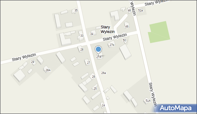 Stary Wylezin, Stary Wylezin, 27A, mapa Stary Wylezin