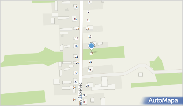 Stary Żabieniec, Stary Żabieniec, 19, mapa Stary Żabieniec