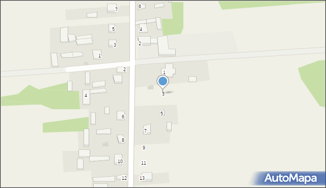 Stary Żabieniec, Stary Żabieniec, 3, mapa Stary Żabieniec