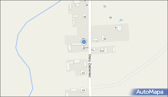 Stary Żabieniec, Stary Żabieniec, 60, mapa Stary Żabieniec