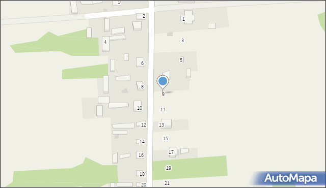 Stary Żabieniec, Stary Żabieniec, 9, mapa Stary Żabieniec