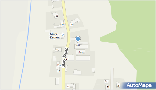 Stary Żagań, Stary Żagań, 14b, mapa Stary Żagań