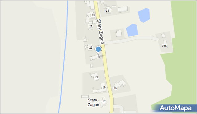 Stary Żagań, Stary Żagań, 23, mapa Stary Żagań