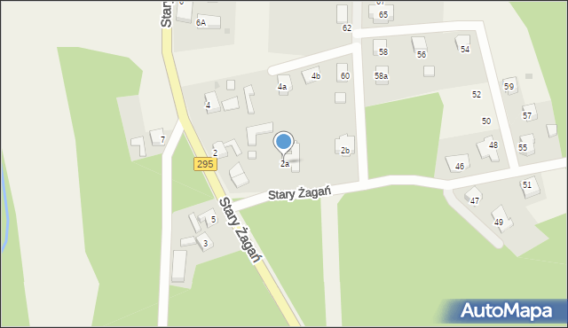 Stary Żagań, Stary Żagań, 2a, mapa Stary Żagań