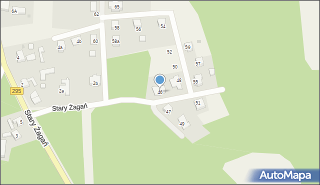 Stary Żagań, Stary Żagań, 46, mapa Stary Żagań