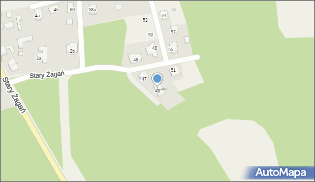 Stary Żagań, Stary Żagań, 49, mapa Stary Żagań