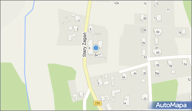Stary Żagań, Stary Żagań, 6A, mapa Stary Żagań