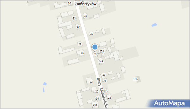 Stary Zambrzyków, Stary Zambrzyków, 25, mapa Stary Zambrzyków