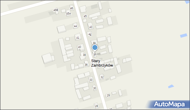 Stary Zambrzyków, Stary Zambrzyków, 37, mapa Stary Zambrzyków