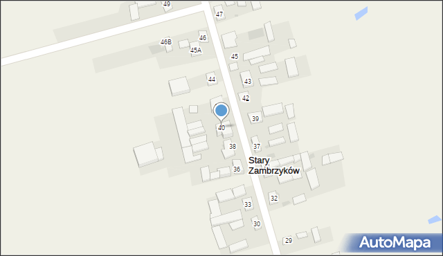 Stary Zambrzyków, Stary Zambrzyków, 40, mapa Stary Zambrzyków