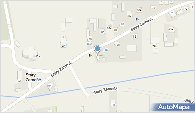 Stary Zamość, Stary Zamość, 87a, mapa Stary Zamość