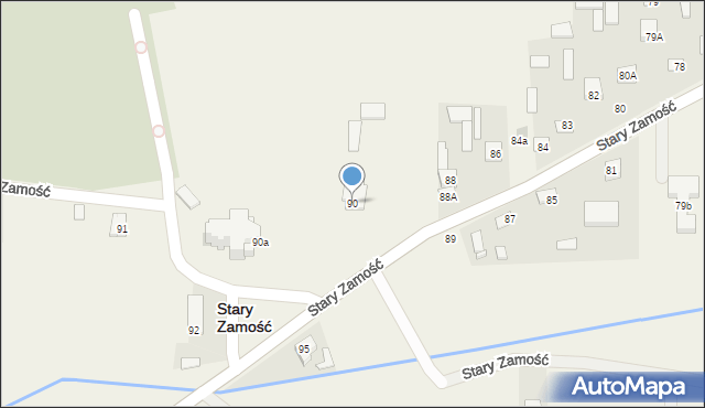 Stary Zamość, Stary Zamość, 90, mapa Stary Zamość