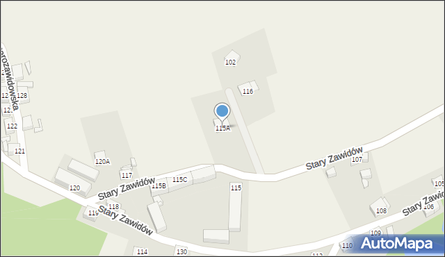 Stary Zawidów, Stary Zawidów, 115A, mapa Stary Zawidów