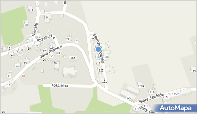 Stary Zawidów, Stary Zawidów, 124, mapa Stary Zawidów
