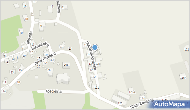 Stary Zawidów, Stary Zawidów, 127, mapa Stary Zawidów