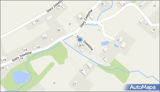 Stary Zawidów, Stary Zawidów, 16, mapa Stary Zawidów