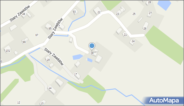 Stary Zawidów, Stary Zawidów, 19, mapa Stary Zawidów