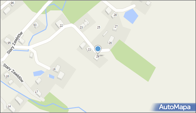 Stary Zawidów, Stary Zawidów, 24, mapa Stary Zawidów