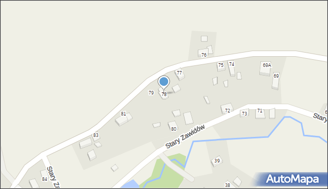 Stary Zawidów, Stary Zawidów, 78, mapa Stary Zawidów