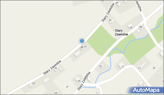 Stary Zawidów, Stary Zawidów, 96, mapa Stary Zawidów