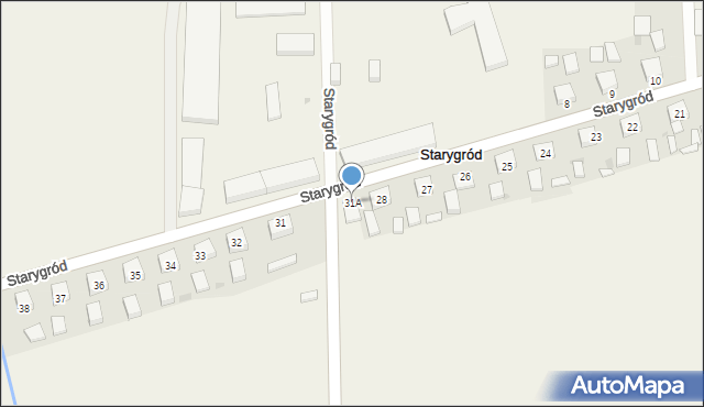 Starygród, Starygród, 31A, mapa Starygród