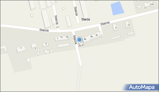 Starza, Starza, 15, mapa Starza