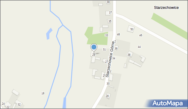 Starzechowice, Starzechowice Górne, 29, mapa Starzechowice