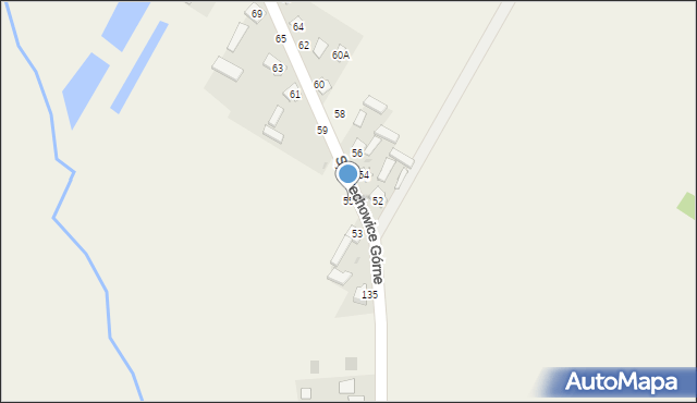 Starzechowice, Starzechowice Górne, 55, mapa Starzechowice