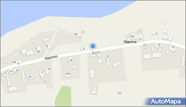 Starzno, Starzno, 20, mapa Starzno
