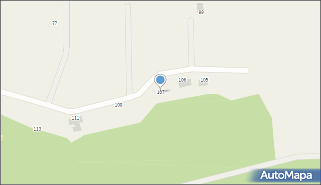 Starzykowo, Starzykowo, 107, mapa Starzykowo